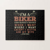 Ich bin ein Biker, ich mache, was ich will, lustig Puzzle (Horizontal)