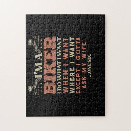 Ich bin ein Biker, ich mache, was ich will, lustig Puzzle (Vertikal)