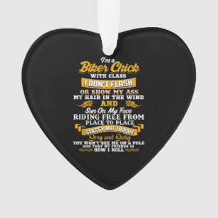 Ich bin ein Biker-Mädchen Geschenk für Motorradlie Ornament