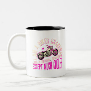 Ich bin ein Biker-Oma Cooles Funny-Geschenk für B Zweifarbige Tasse
