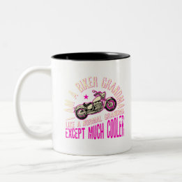 Ich bin ein Biker-Oma Cooles Funny-Geschenk für Bi Zweifarbige Tasse