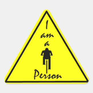 Ich bin ein Biker-Person-Sticker Dreieckiger Aufkleber