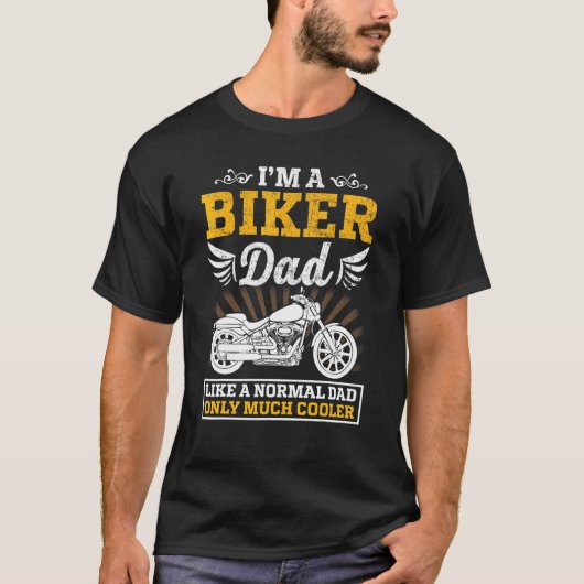 Ich bin ein Biker-Vater wie ein normaler Vater nur T-Shirt (Vorderseite)