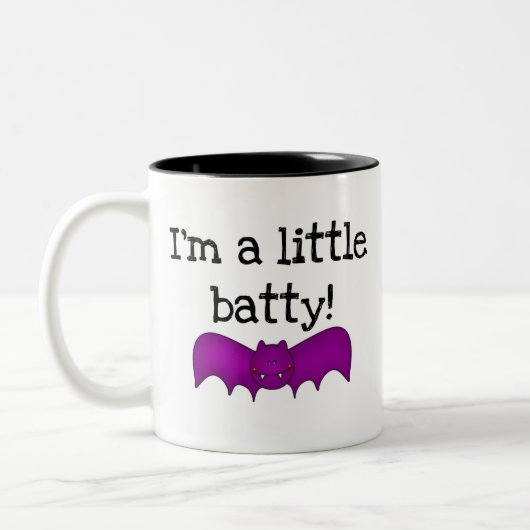 Ich bin ein bisschen Batty Zweifarbige Tasse (Links)