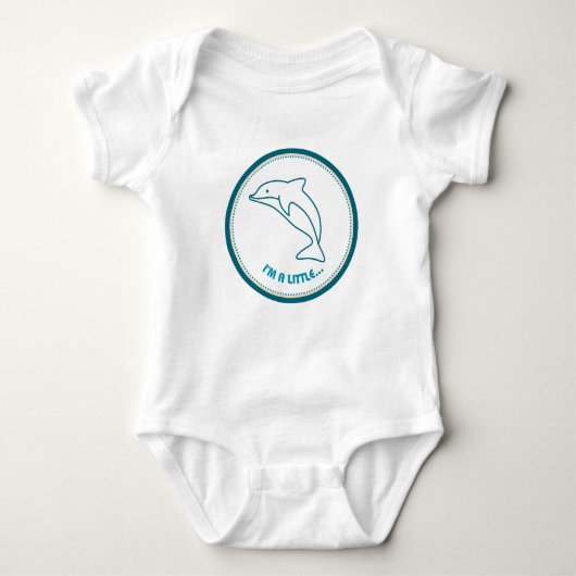 Ich bin ein bisschen.. DELFIN! Baby Bodysuit Baby Strampler (Vorderseite)
