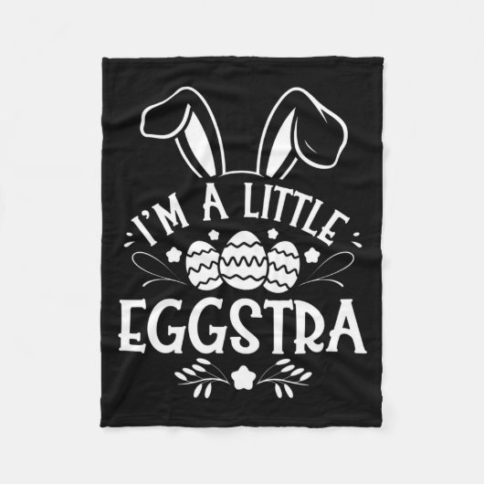 Ich bin ein bisschen eggstra lustiger Hase Ostern Fleecedecke (Vorderseite)