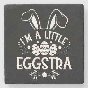 Ich bin ein bisschen eggstra lustiger Hase Ostern Steinuntersetzer