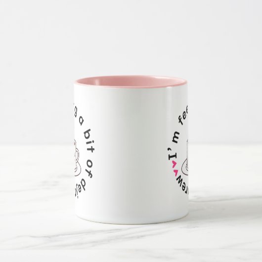 Ich bin ein bisschen Gefühl von Dscha Brew Kaffee  Tasse (Zentrum)