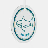 Ich bin ein bisschen.. HAI! Ornament Aus Metall (Vorderseite Rechts)