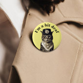 Ich bin ein bisschen taub Katzenklumpen Abzeichen  Button