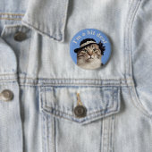 Ich bin ein bisschen taub Katzenklumpen Abzeichen  Button (Beispiel)