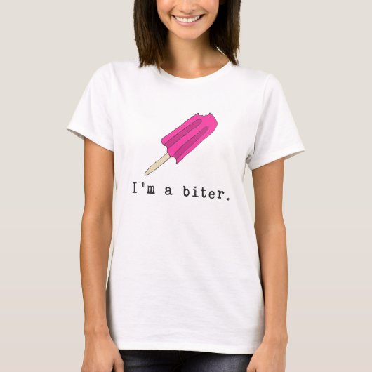 Ich bin ein Bitter mit rosa Popsikel T-Shirt (Vorderseite)