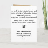 Ich bin ein Blatt, wirklich Karte (Rückseite)