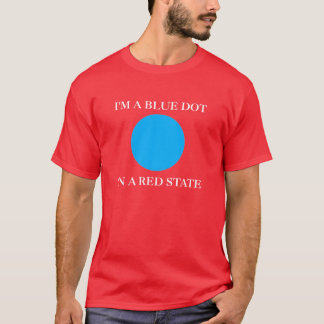 Ich bin ein blauer Punkt in einem roten Staat T-Shirt