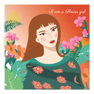 Ich bin ein Blumenmädchen Fotodruck