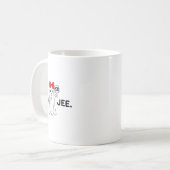 Ich bin ein Boo Jee Funny Niedlich Red Bow Girl La Kaffeetasse (Vorderseite Links)
