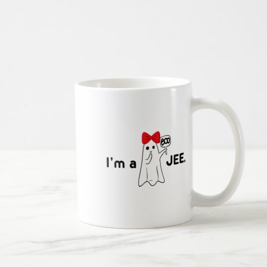 Ich bin ein Boo Jee Funny Niedlich Red Bow Girl La Kaffeetasse (Rechts)