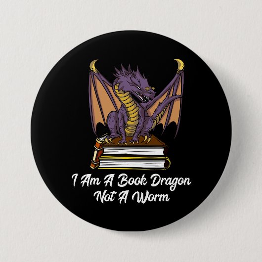 Ich bin ein Buch-Drache nicht ein Button (Vorderseite)