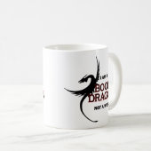 Ich bin ein Buch-Drache nicht ein Wurm (gedruckt Kaffeetasse (VorderseiteRechts)