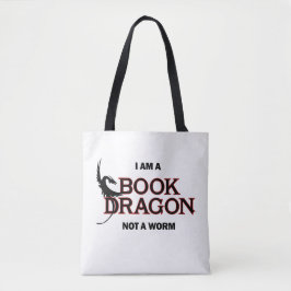 Ich bin ein Buch-Drache, nicht ein Wurm Tasche