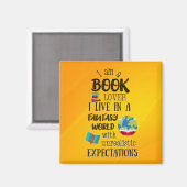 Ich bin ein Buch in einer Fantasiewelt Magnet (Vorderseite/Rückseite)