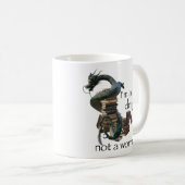 Ich bin ein Buchdrache, kein Worm-Ost Kaffeetasse (VorderseiteRechts)