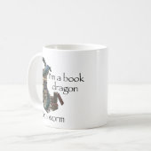 Ich bin ein Buchdrache, kein Worm-Ost Kaffeetasse (Vorderseite Links)