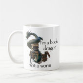 Ich bin ein Buchdrache, kein Worm-Ost Kaffeetasse (Links)
