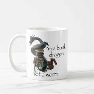 Ich bin ein Buchdrache, kein Wurm aus dem Osten Kaffeetasse