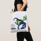 Ich bin ein Buchdrache Tasche (Von Nahem)