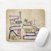 Ich bin ein Bücherwurm Mousepad (Mit Mouse)