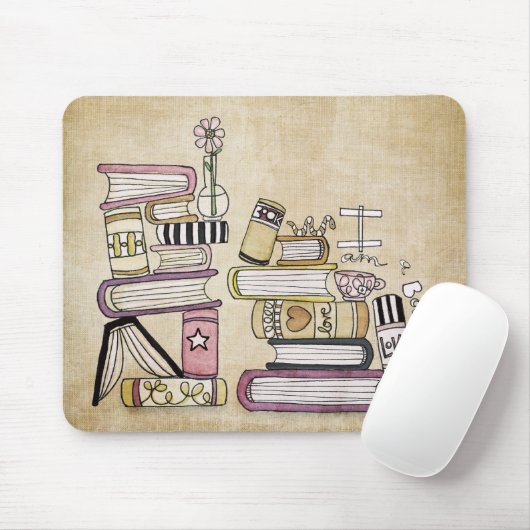 Ich bin ein Bücherwurm Mousepad (Mit Mouse)