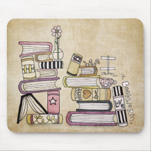 Ich bin ein Bücherwurm Mousepad