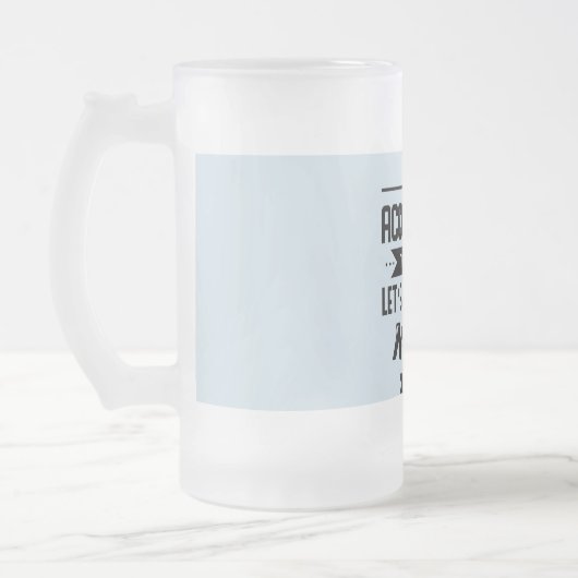 ich bin ein Buchhalter, zum von Zeit zu retten Mattglas Bierglas (Links)