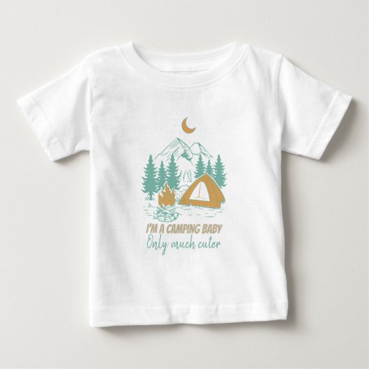 Ich bin ein Camping Baby - Niedliches Camping zur Baby T-shirt (Vorderseite)