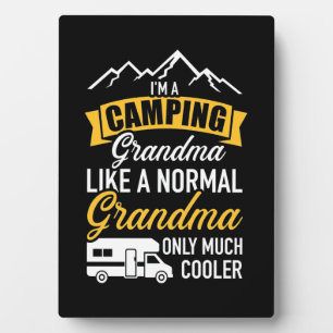 Ich bin ein Camping Oma Fotoplatte