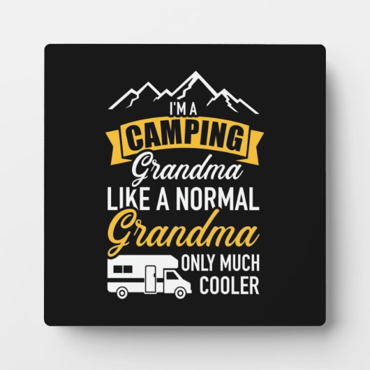 Ich bin ein Camping Oma Fotoplatte (Vorderseite)