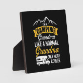 Ich bin ein Camping Oma Fotoplatte (Vorderseite)
