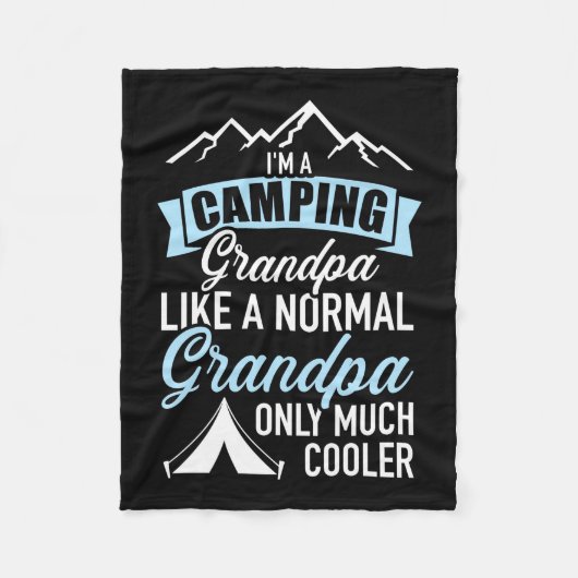 Ich bin ein Camping Opa Fleecedecke (Vorderseite)
