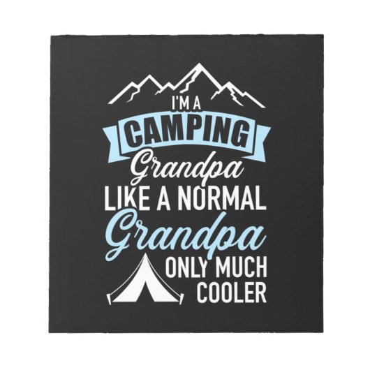 Ich bin ein Camping Opa Notizblock (Vorderseite)