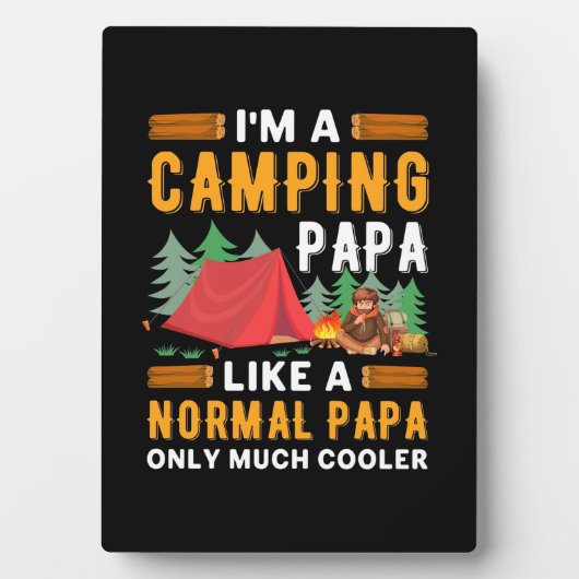 Ich bin ein Camping Papa Fotoplatte (Vorderseite)
