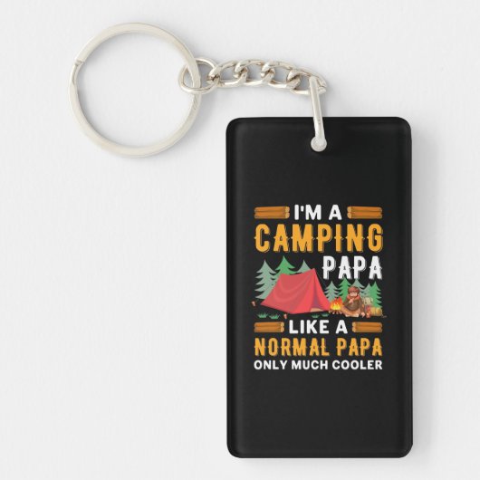 Ich bin ein Camping Papa Schlüsselanhänger (Vorderseite)