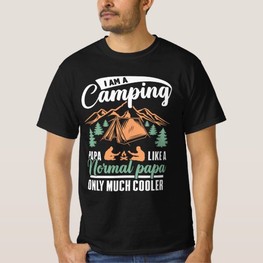 Ich bin ein Camping Papa Vater Mens Funny Camping  T-Shirt (Vorderseite)