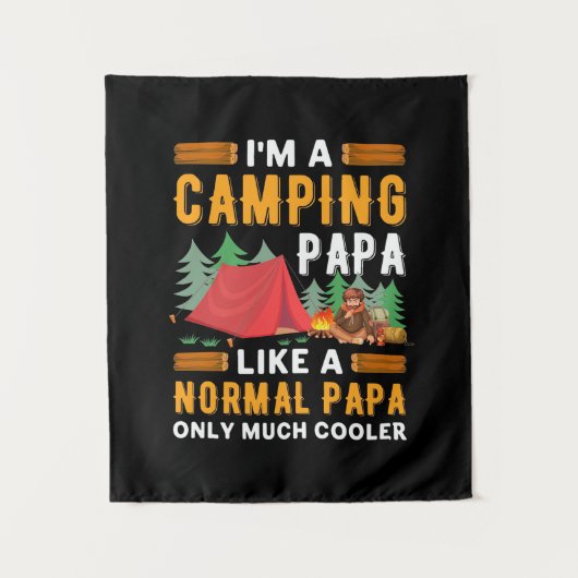 Ich bin ein Camping Papa Wandteppich (Vorderseite)