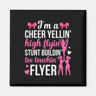 Ich bin ein Cheer Flyer Cheerleading Flyer Cheerle Magnet