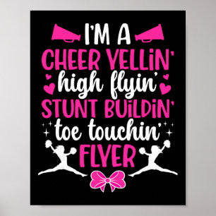 Ich bin ein Cheer Flyer Cheerleading Flyer Cheerle Poster
