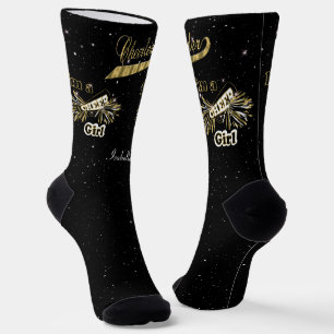 Ich bin ein Cheer Girl - Gold Socken