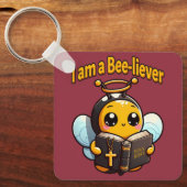 Ich bin ein Christlicher Bienensteber Schlüsselanhänger (Vorderseite)