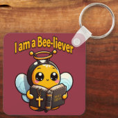 Ich bin ein Christlicher Bienensteber Schlüsselanhänger (Rückseite)
