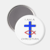 Ich bin ein Christliches Circle Magnet (Vorderseite/Rückseite)